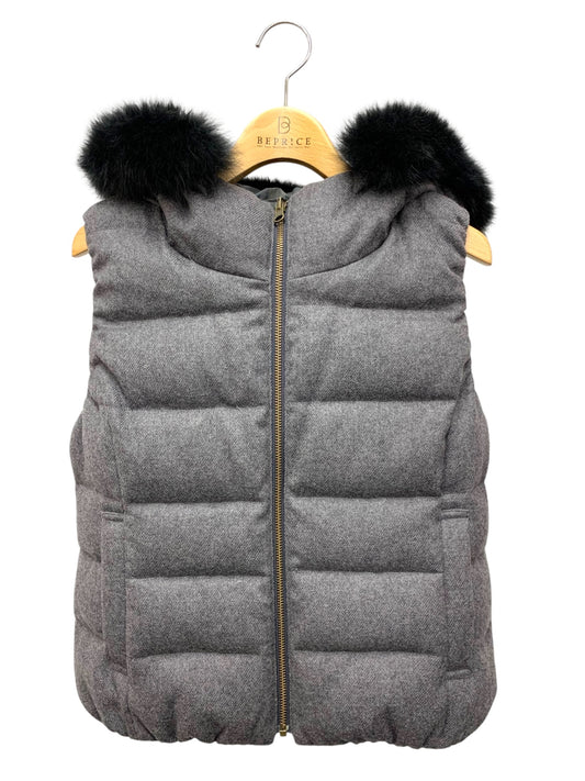 アナイ 17327-01-92-360 ダウンベスト 36 グレー リバーシブル フォックスファー IT7X7G92XESG