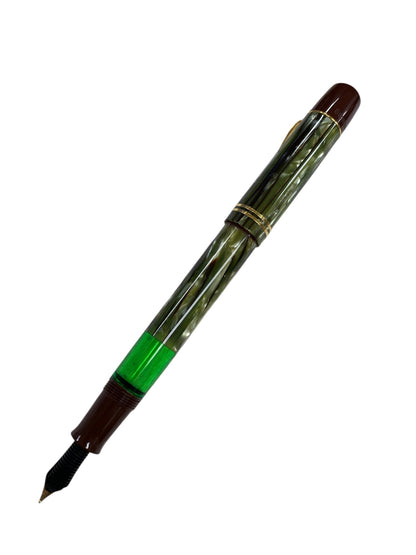 ペリカン 万年筆 M101N トータスシェル ブラウン/グリーン F 14 585 ITICPZSFPC74