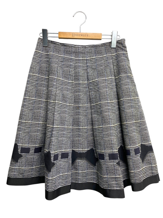 エムズグレイシー British Check Skirt 817517 スカート 40 グレー/ブラック IT2TFAVQVN20