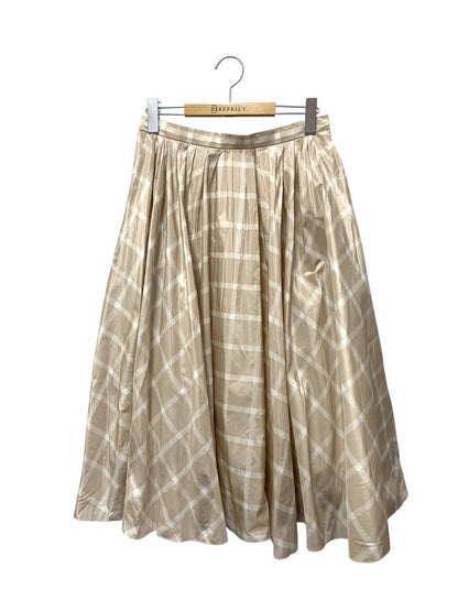 フォクシーブティック Diana ダイアナ 45197 スカート 40 ベージュ チェック柄 ITC2ZRNK6YUI
