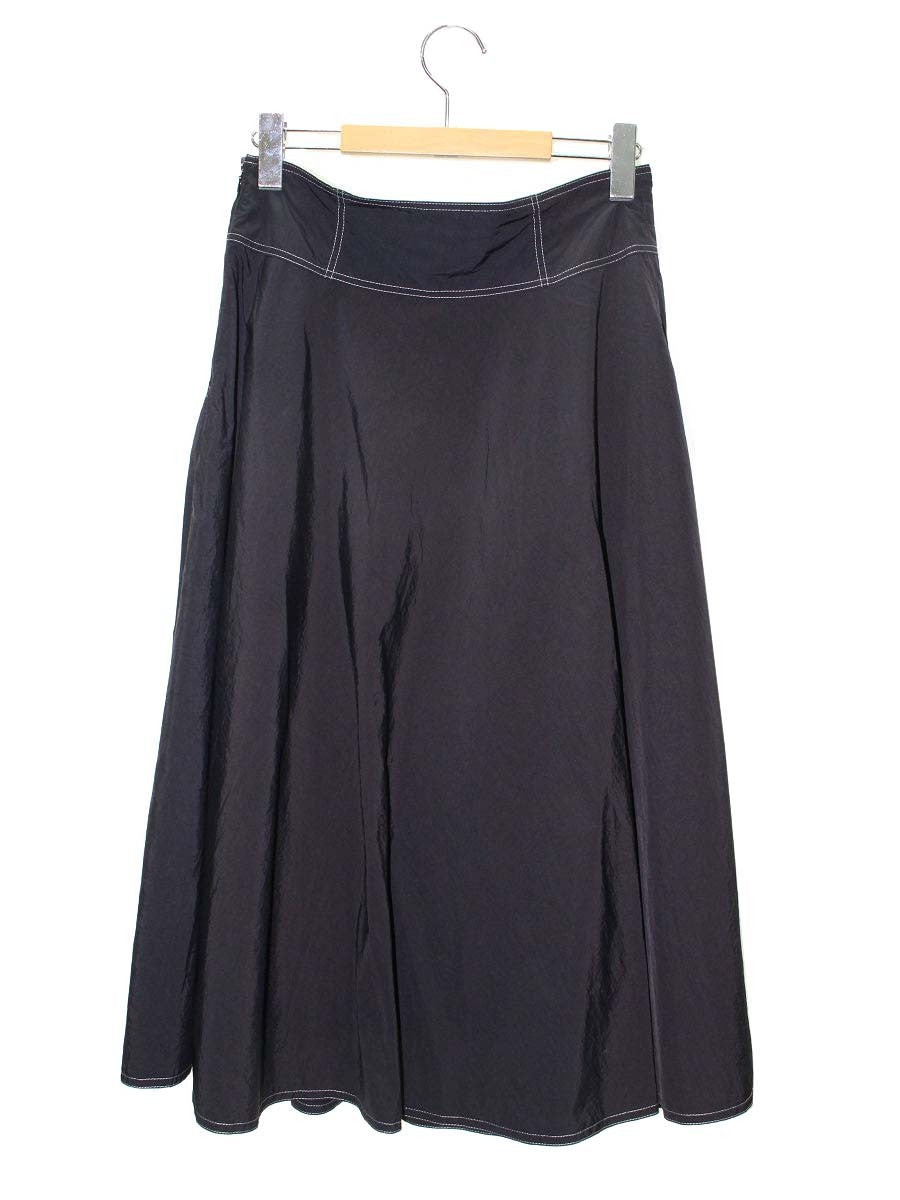 エムズグレイシー 217120 スカート 40 ブラック タックフレア ITVX0VECGHFH
