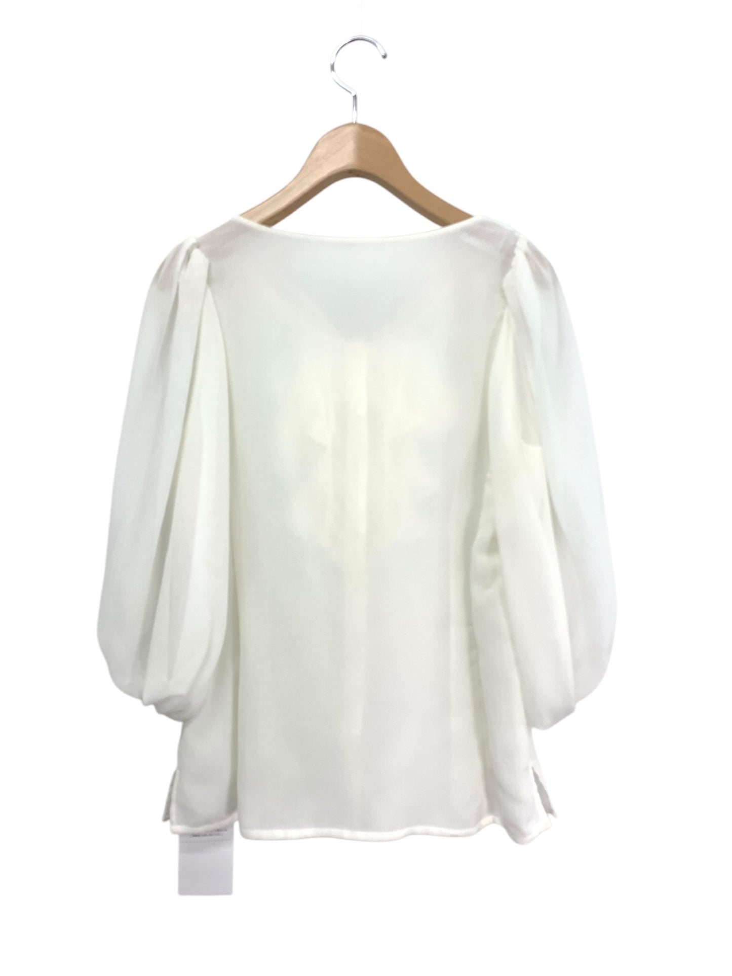 コトゥー W3M03-330-02 シャツ 38 ホワイト ボウタイブラウス フリル パフスリーブ ITA1Y4ENGC22