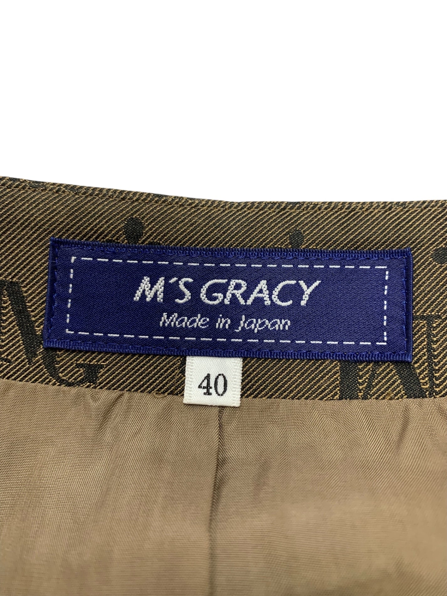 エムズグレイシー Monogram Jumper Skirt 811505 ワンピース 40 ブラウン ジャンパースカート IT8VX6H867DA