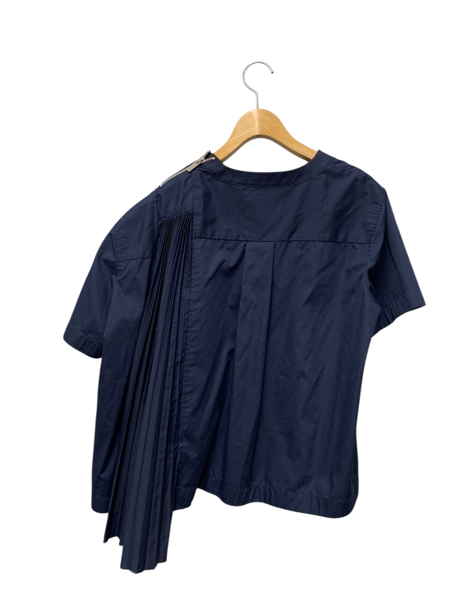 サカイ 19-04299 プルオーバーシャツ 2 ネイビー プリーツ ITH56V2A0C36