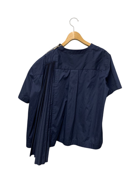 サカイ 19-04299 プルオーバーシャツ 2 ネイビー プリーツ ITH56V2A0C36