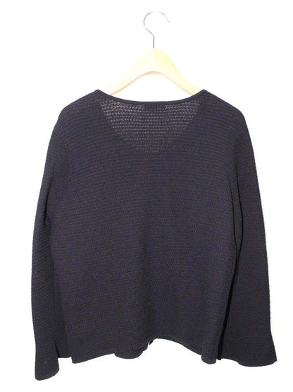 トゥービーシック W5F07-120-09 ジップカーディガン 3 ブラック フリル IT2GQFN6N3UW