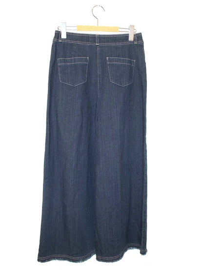 エムズグレイシー Wide Denim Pants 816505 デニムパンツ 38 ネイビー リボン ITT2THBEF4W0