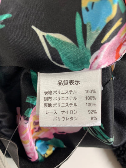 スーパービューティー 2227007 ジャケット 40 ブラック ボア ノーカラー リボン 切り替え フリル ITCGDXAPUNOO