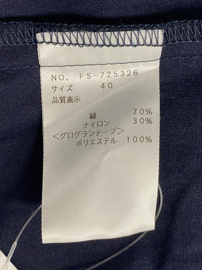 エムズグレイシー 725326 Tシャツ カットソー 40 ネイビー ウエストリボン ITDTPWJ3BL2S