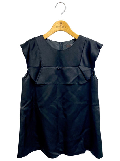 フォクシーブティック 36738 Tシャツ カットソー 38 ブラック フリル ノースリーブ IT98JWNWWS1C