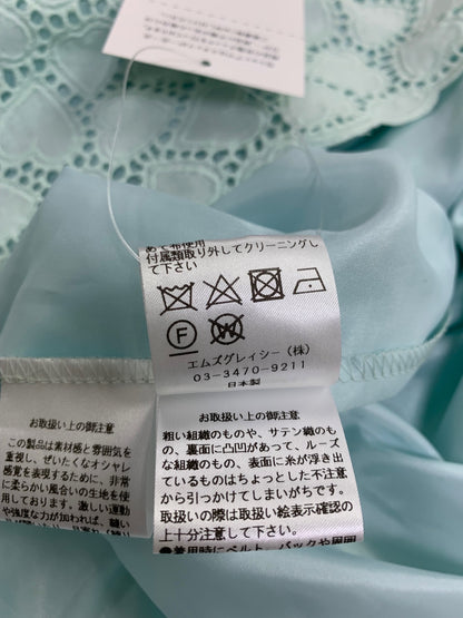 エムズグレイシー ハート柄刺繍ワンピース 311323 38 グリーン カットワークレース IT15QBJM5E4K