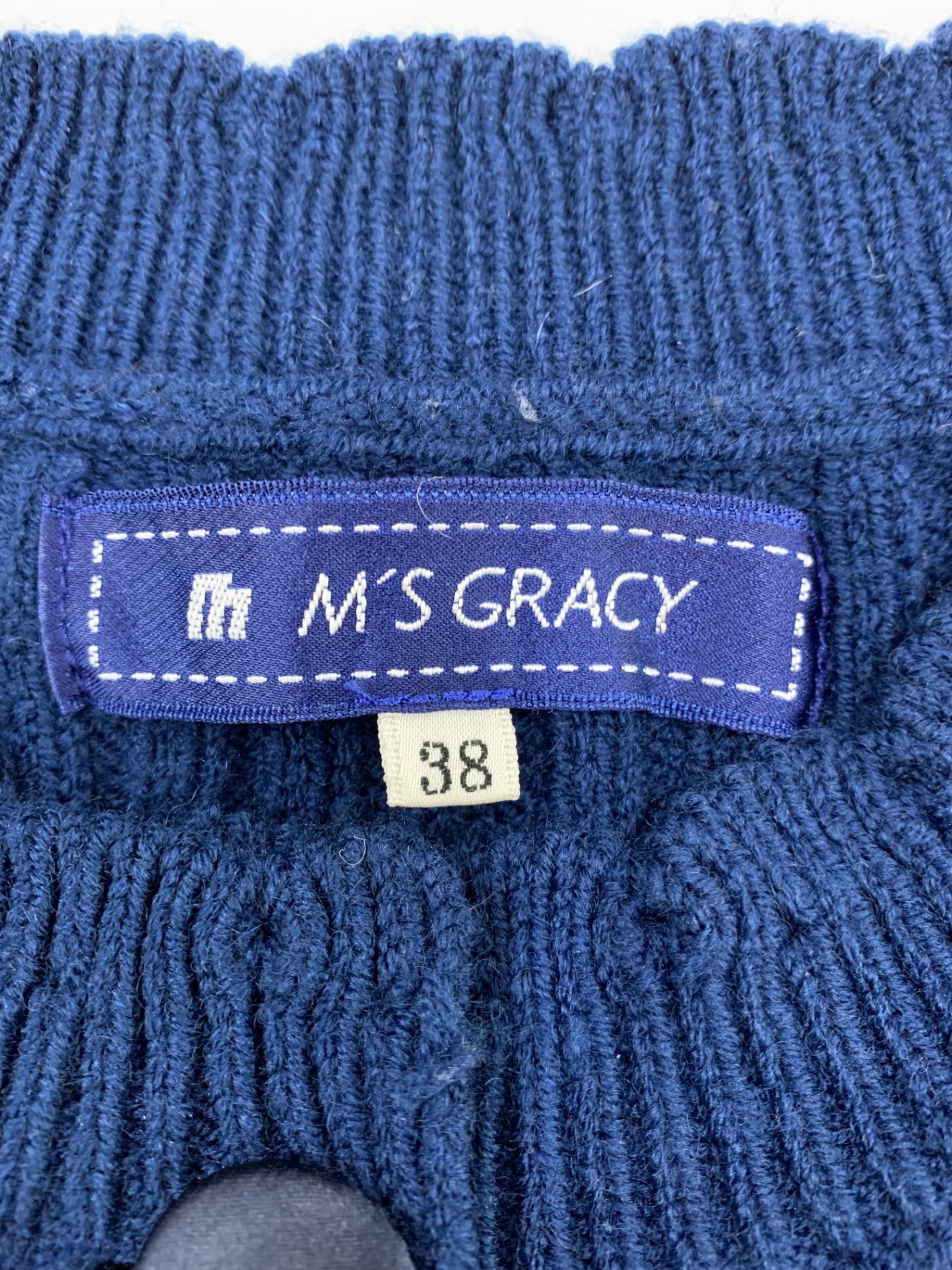 新品タグ付き M'S GRACY フード付きキルティングニット