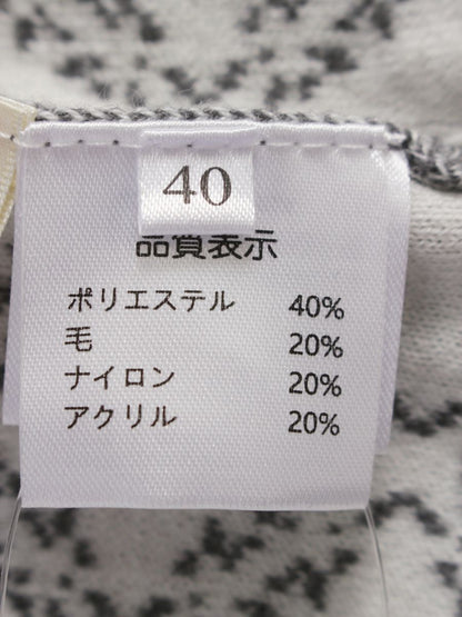 スーパービューティー ワンピース  40 グレー ニット フェイクパール ラインストーン ITQGIYG6WMX6