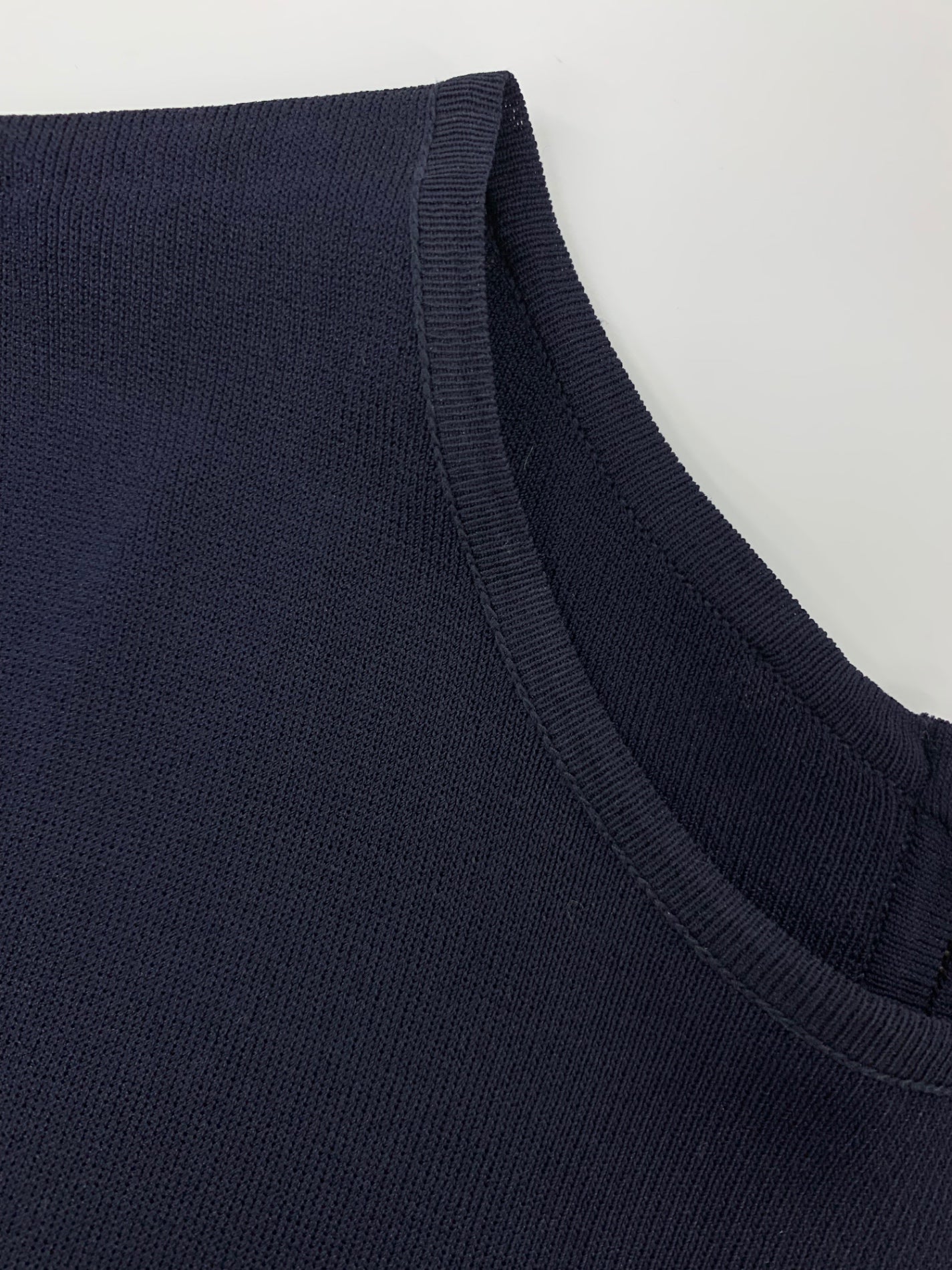 エムプルミエクチュール F718-026 ニットワンピース 36 ネイビー プリーツ ITZ2N2TH6RVC