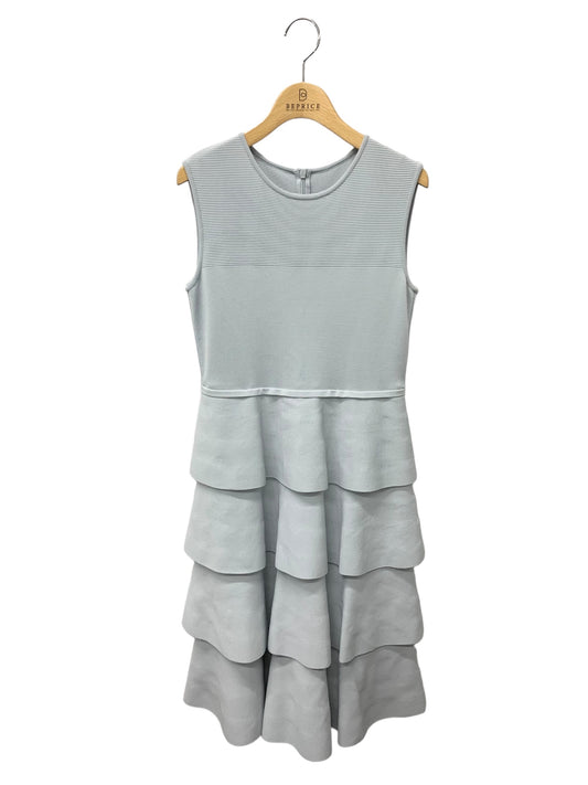 フォクシー MILLE-FEUILLE DRESS 43427 ニットワンピース 38 ブルー ティアー ド ストレッチ IT6KQUZ0NMR4