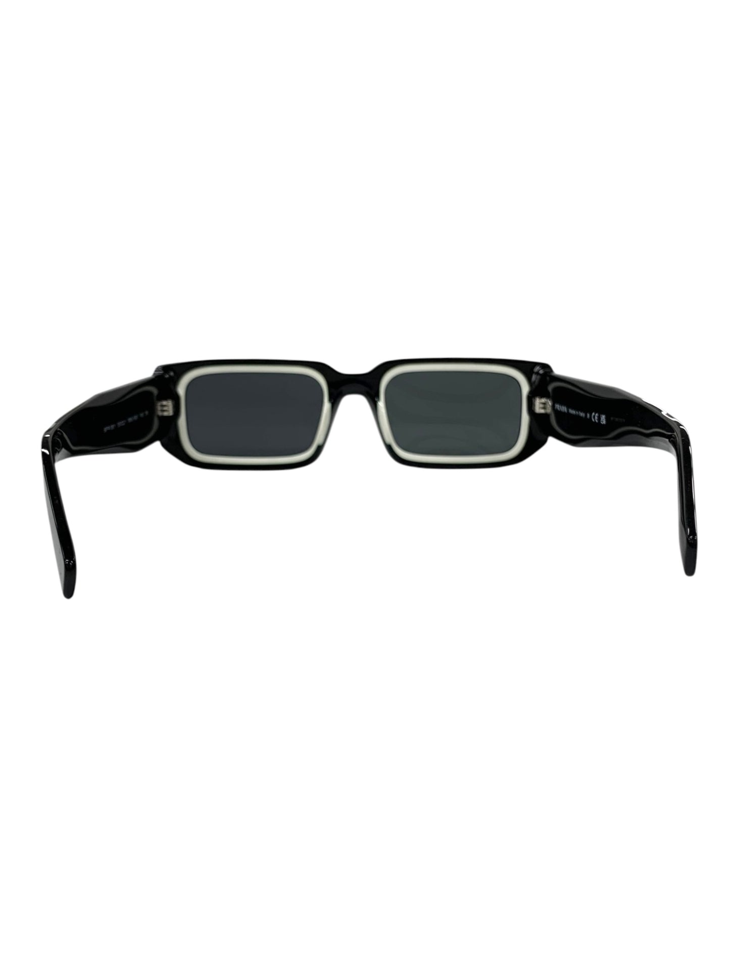 プラダ SPR06Y サングラス ブラック 16K2K1 ロゴ セルフレーム フルリム スクエア ITXNU3NZSSH8 【SALE】