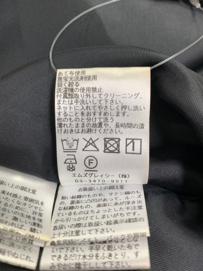 エムズグレイシー 511327 ワンピース 38 ブラック カメリアリボン柄 フリル ITT44PLC7ONW