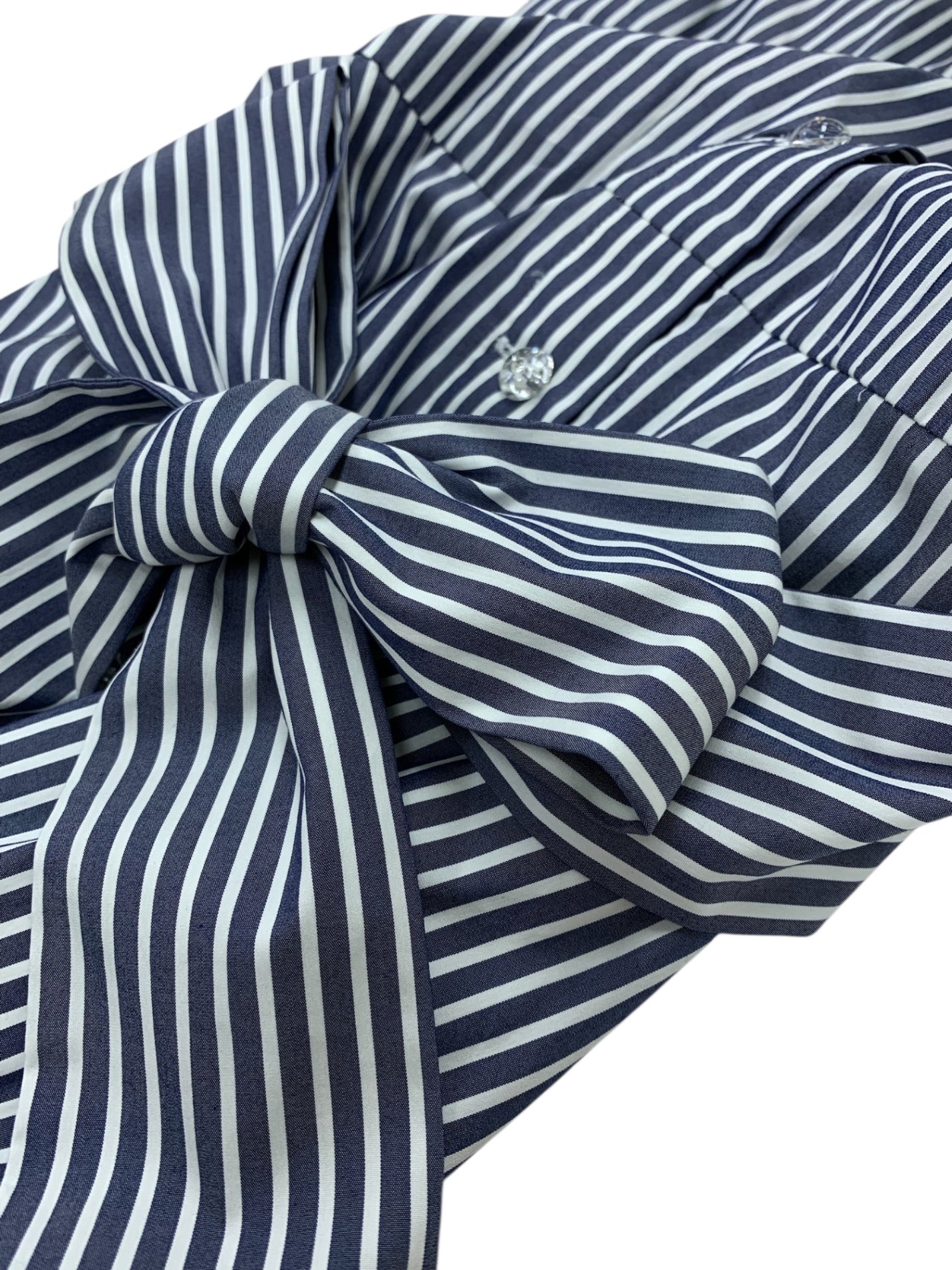 エムズグレイシー Stripe Shirt Dress 811320 ワンピース 40 ブルー ストライプ ITG1LU3O4MY4