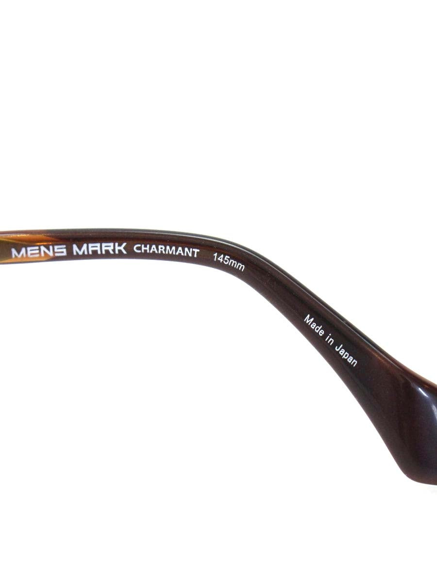 シャルマン MENS MARK XM1191 メガネ ライトブラウン メタルフレーム フルリム スクエアシェイプ ITCAQ140JU2O