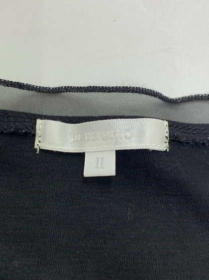 トゥービーシック W5P05-551-09 Tシャツ 2 ブラック フリル IT9C2XSTCWCG