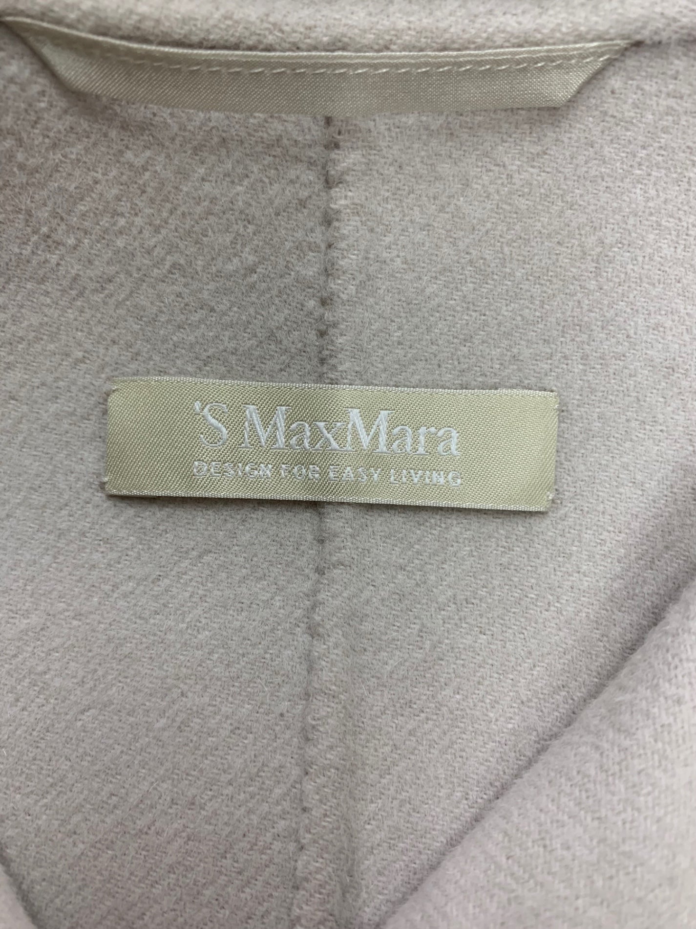 エスマックスマーラ 508405800005 チェスターコート 46 グレージュ ウール IT2YE1FE74XL