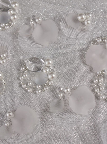 トゥービーシック W5N21-214-90 ニット 3 グレー パールビジュー ITCWJCNVAEAS