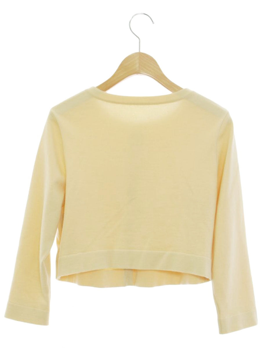 フォクシーブテック 42530 カーディガン 40 イエロー カシミア シルク ニット ITDMKWGBU734 【SALE】