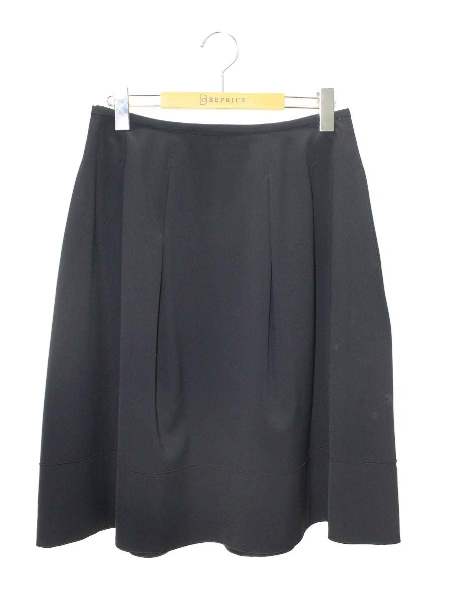 ルネ basic 5534100 スカート 38 ネイビー タックフレア ITKXT5IB0C9S