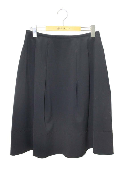 ルネ basic 5534100 スカート 38 ネイビー タックフレア ITKXT5IB0C9S