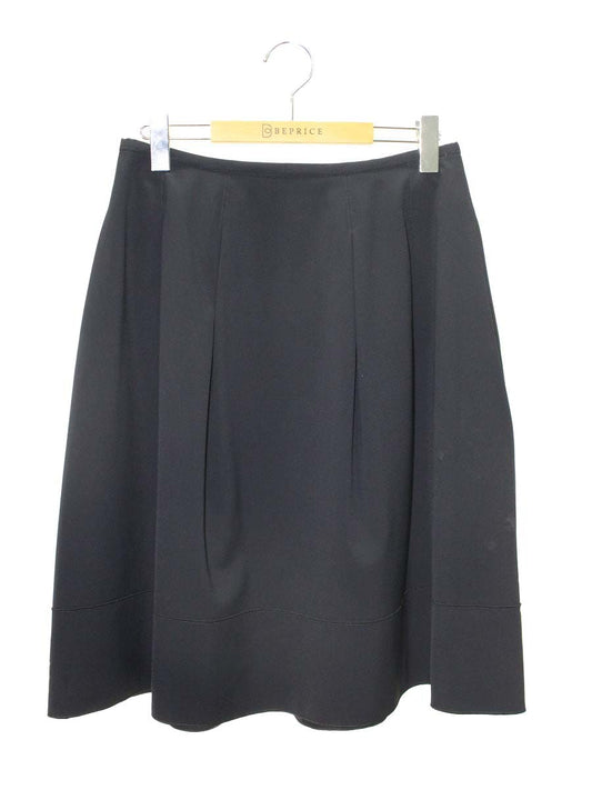 ルネ basic 5534100 スカート 38 ネイビー タックフレア ITKXT5IB0C9S