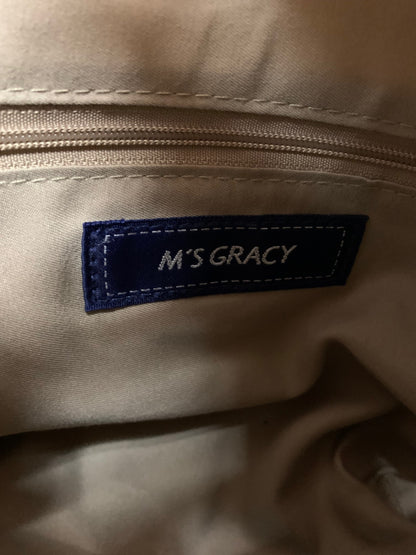 エムズグレイシー フリンジリボントートバッグ 394304 シルバー IT3Y18A3RXV3