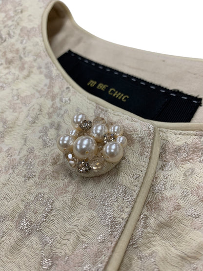 トゥービーシック W5A80-119-40 コート 40 ベージュ LIMONTA リモンダ社製 ジャガード ITQ0SP7QNL11