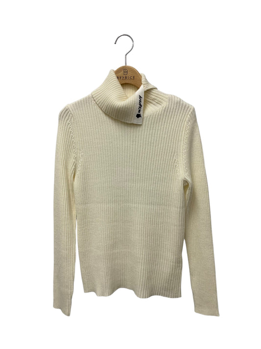 エムズグレイシー ロゴ刺繍入りタートルネックセーター 418611 ニット 40 アイボリー ボタン ITACPHCBLQDW