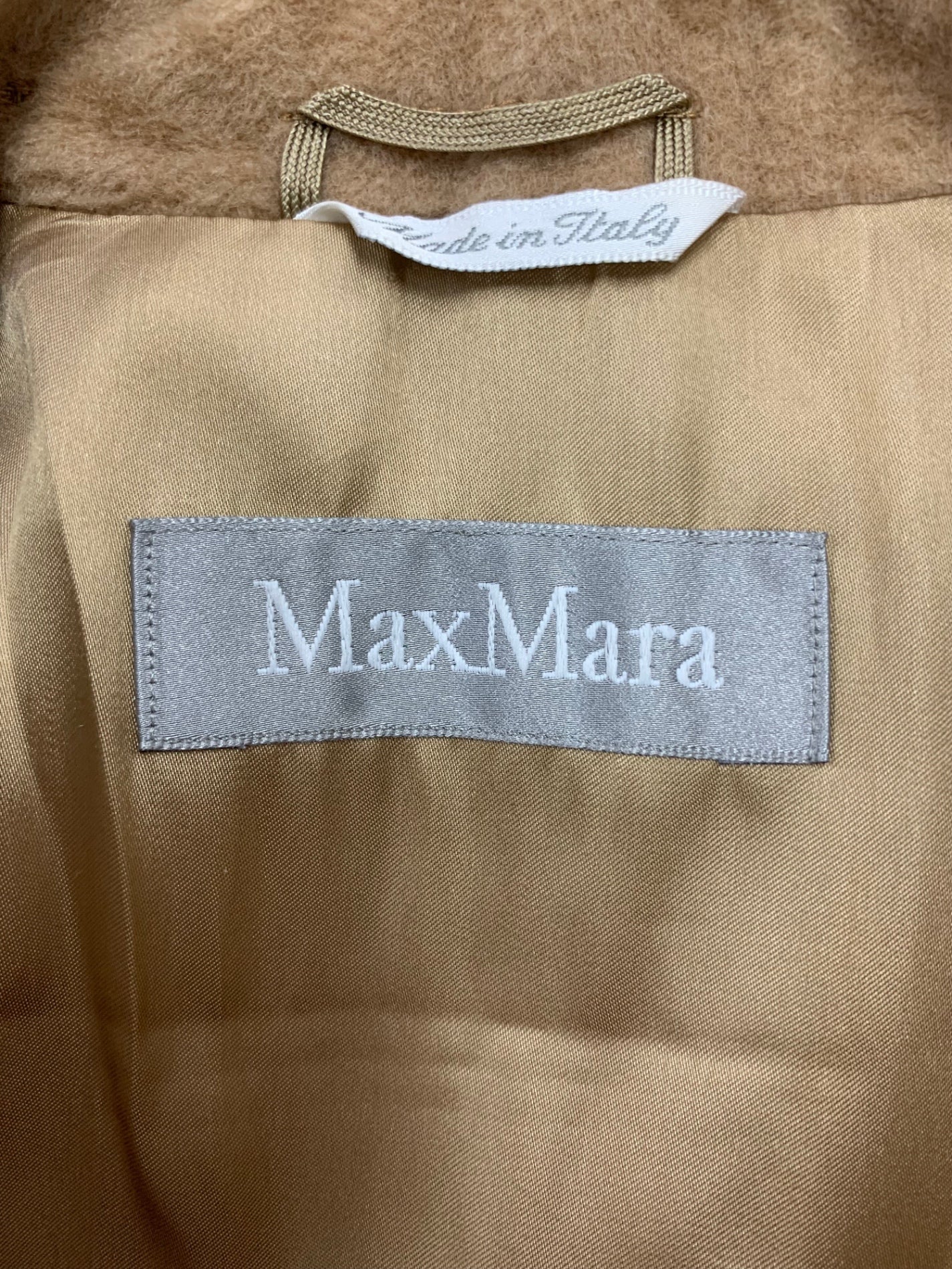 マックスマーラ 1637597 38 キャメル チェスター ロングコート シルバータグ ベルト ITVQLFNTHCB2