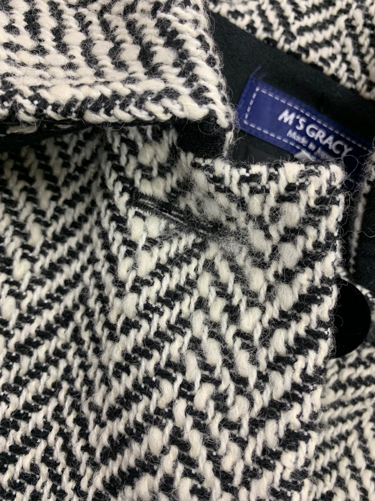 エムズグレイシー クラシカルマントコート 019516 38 ブラック IT9VCUT3JWWU