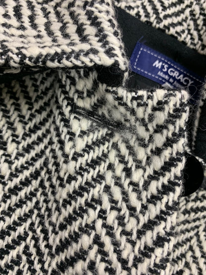 エムズグレイシー クラシカルマントコート 019516 38 ブラック IT9VCUT3JWWU