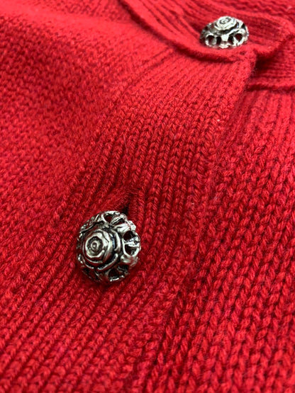 フォクシーブティック Cashmere Cardigan 40332 カーディガン 38 レッド ボレロ IT3CD08QJ1EG