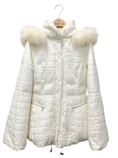 エムズグレイシー 929506 アウター 40 アイボリー 花 ファー キルティング ITWWP5RW3DL0