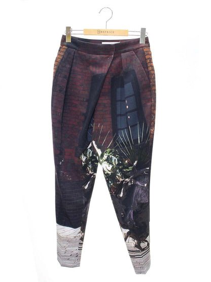 エンフォルド 3007S231 パンツ 36 ワインレッド 建物柄 ITEF9OS5Y8W0