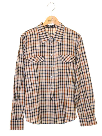 ダックス 10-651150 シャツ ベージュ チェック ITKZR8LKH3QT
