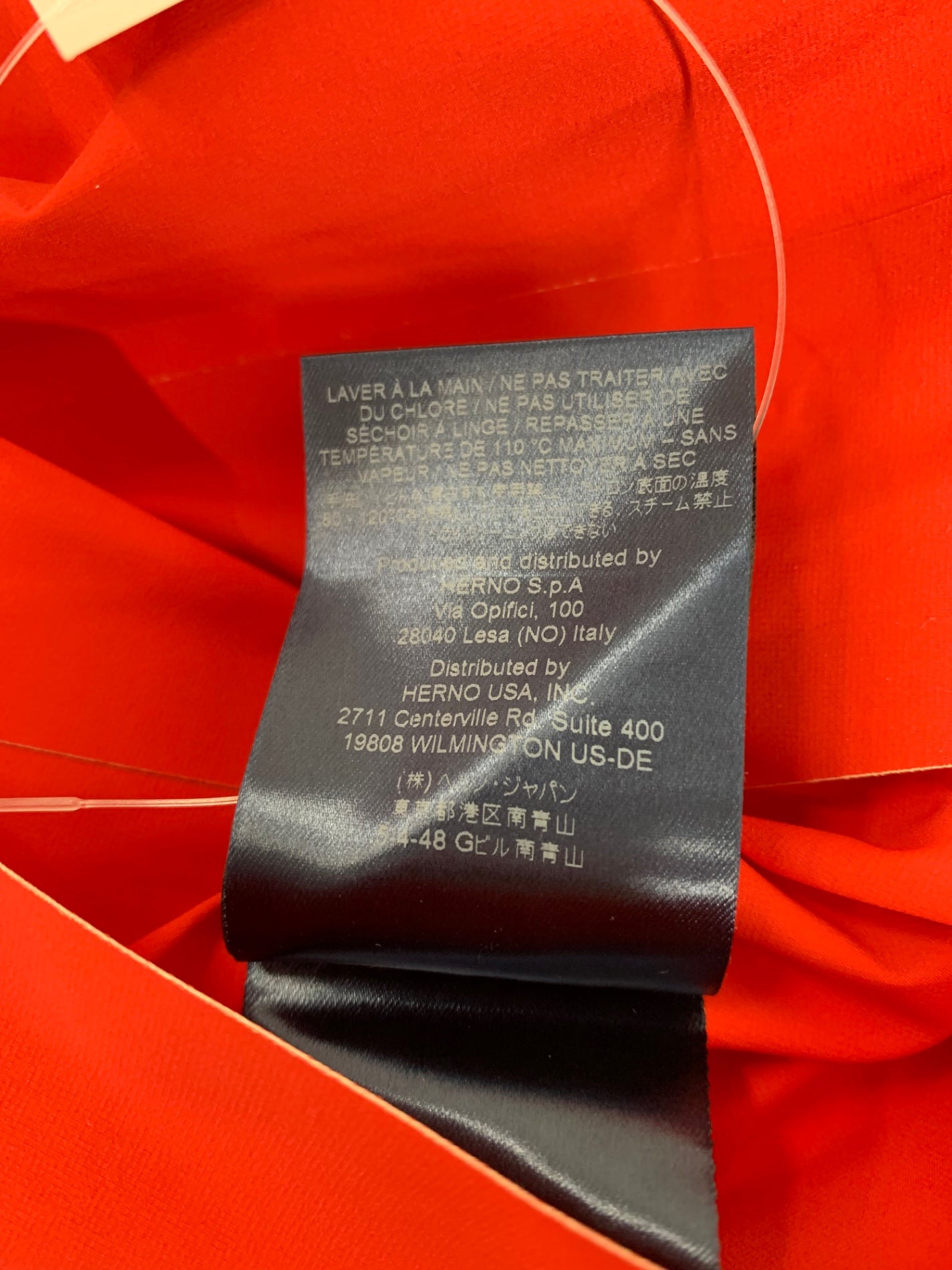 ヘルノ IM0035D 19289 6012 ステンカラーコート 42 レッド ナイロン IT0MC881M434