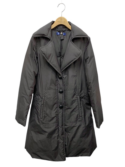 エムズグレイシー 129507 ダウンコート 38 ブラック Wジップアップ ボタン フード付き IT3OWV19ZVMI