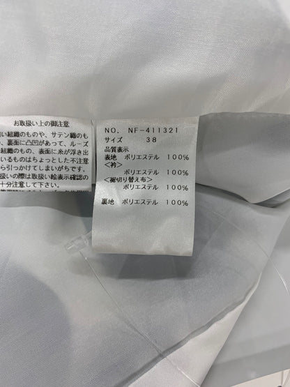 エムズグレイシー 帽子柄シフォン 411321 ワンピース 38 ホワイト ハットモチーフ ITL59AEL66TW