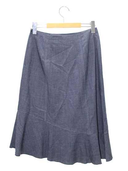 エムズグレイシー 217321 スカート 38 ネイビー デニム調 ITSZ0QDTOMXI 【SALE】