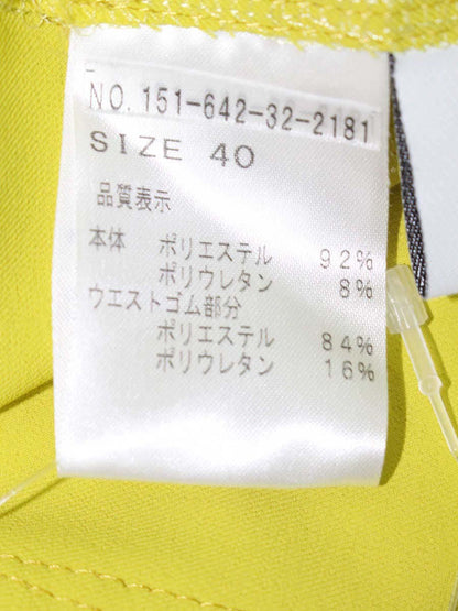 オフスタイル Jolie 151-642-32-2181 パンツ 40 イエロー テーパード ITTTP4AIK6WS