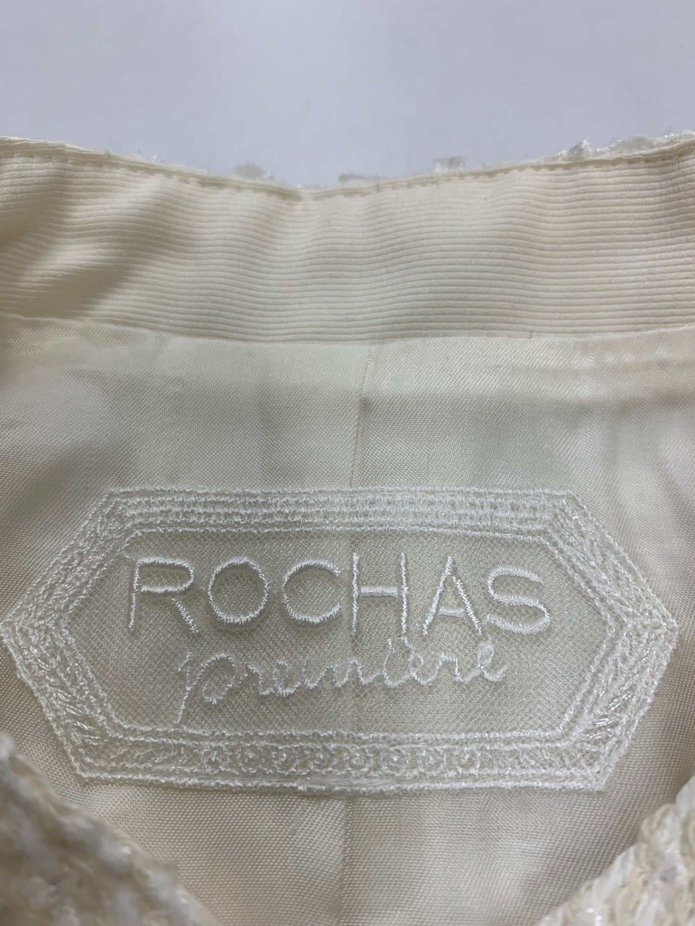 ロシャス AV-0400146 RZ24-00507AJ ノーカラージャケット 11 ホワイト ツイード ITRS5VDTZGYG