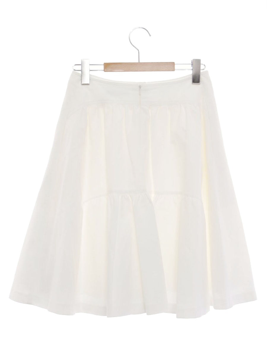 フォクシーブティック リリー 35688 スカート 38 ホワイト タックフレア IT6XQD17S524 【SALE】