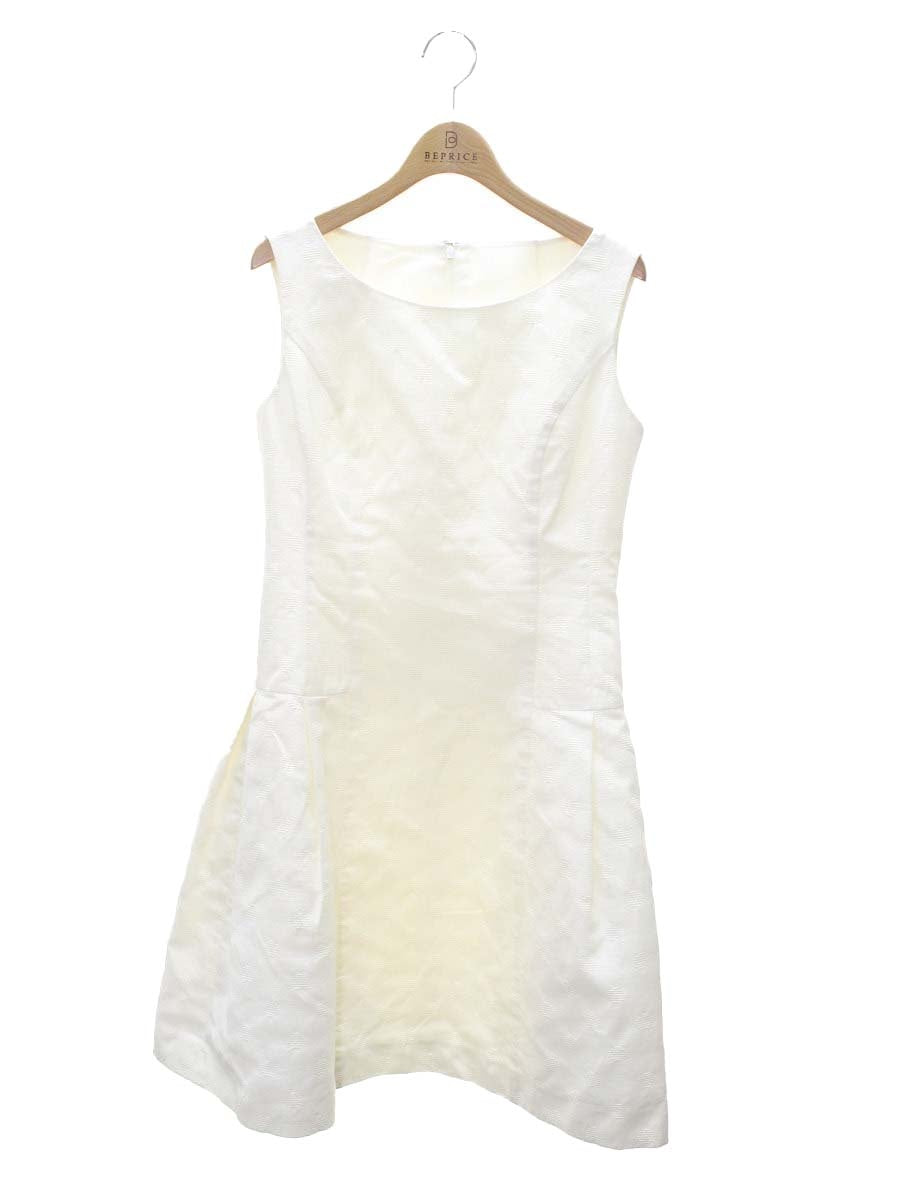 ルネ 6326850 ワンピース 36 ホワイト TISSUE バックジップ ラウンドネック IT4DNOTQKL7I 【SALE】