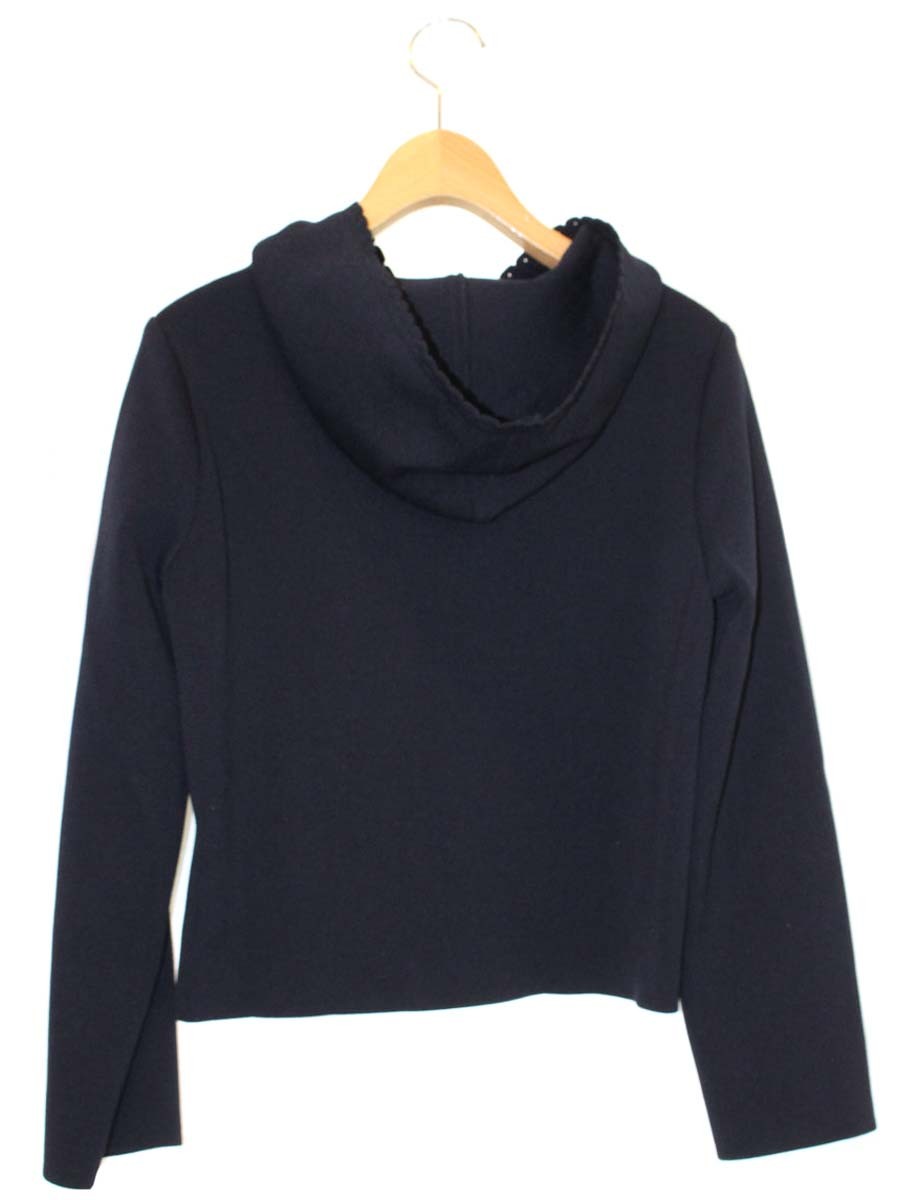 ルネ DAILY KNIT HOODIE 6212230 フード付きカーディガン 36 ネイビー ITV7MJO3Y5SQ