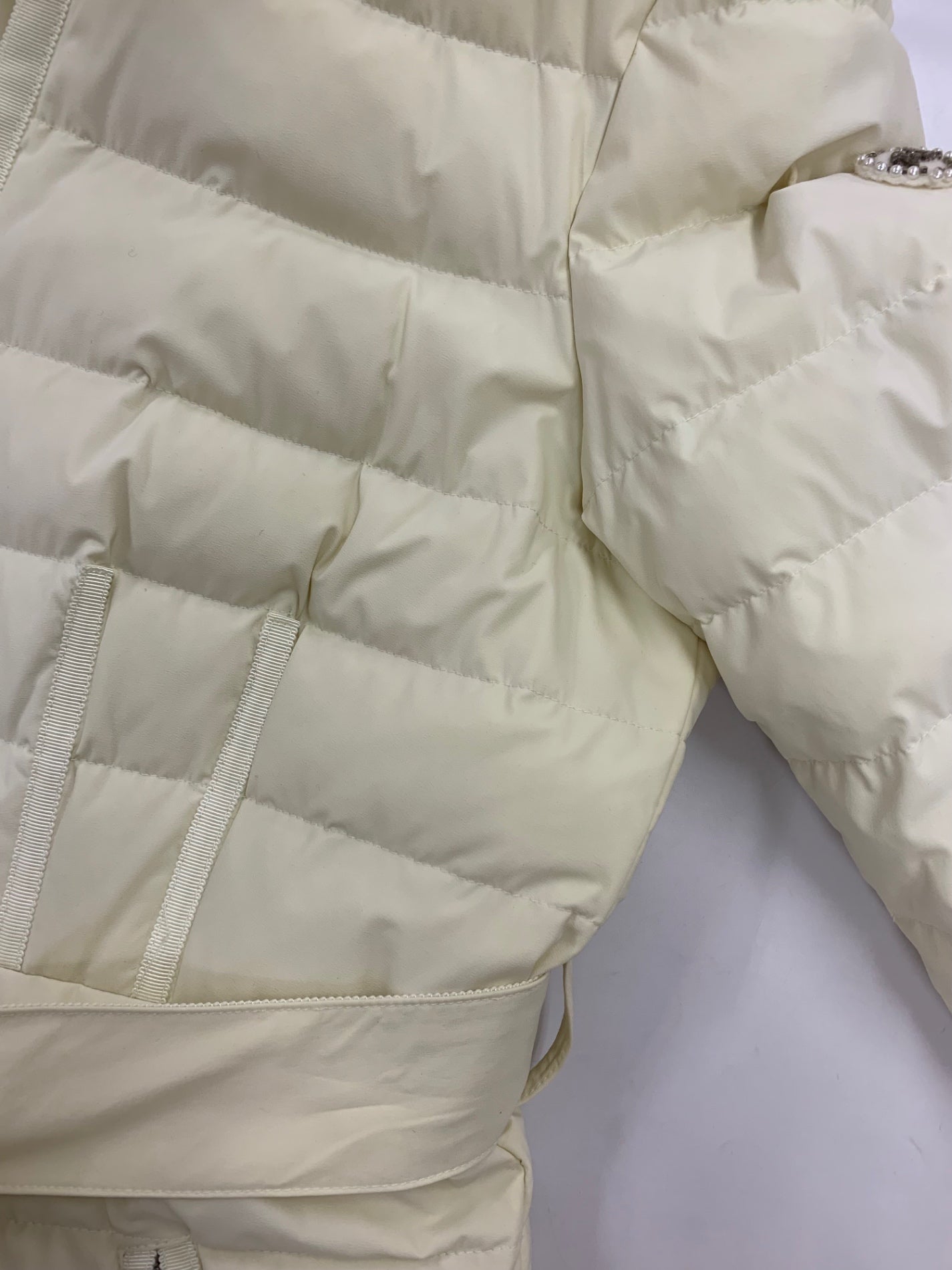 エムズグレイシー 819509 ダウンコート 36 ホワイト レッキスファー ダブルジップ 2way IT03TG10UVSG